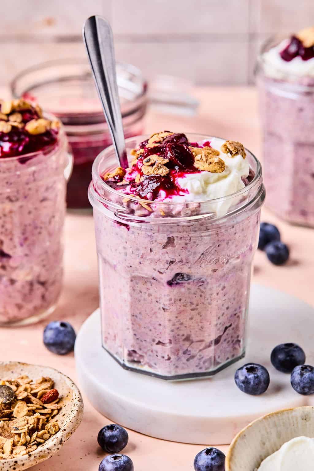 High-Protein Blueberry Muffin Overnight Oats for Easy Meal Prep